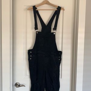 Torrid Crop Distressed Overalls